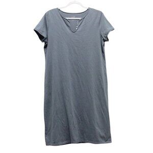 J Jill T-Shirt Dress Size Small Summers Edge Beach Coastal Cotton Boho Lagenlook
